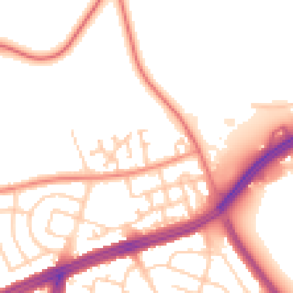 Daytime road noise heatmap for L9 6DP