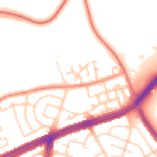 Daytime road noise heatmap for L9 6EL
