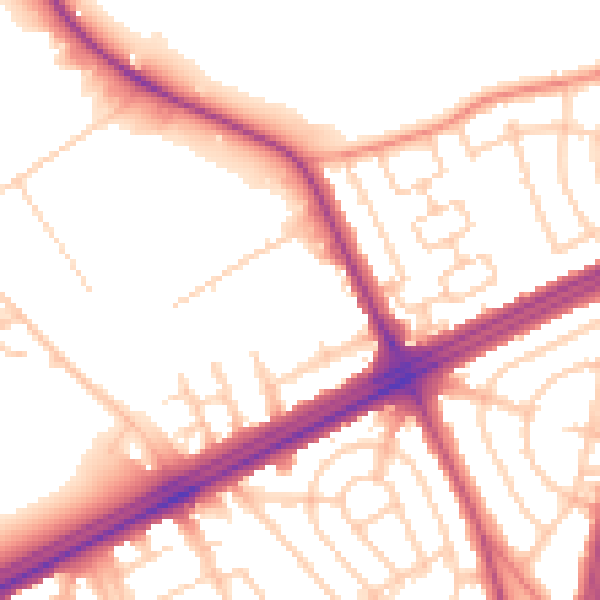 Daytime road noise heatmap for L9 6EP