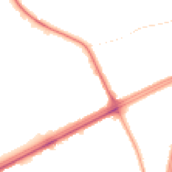 Night-time road noise heatmap for L9 6EP
