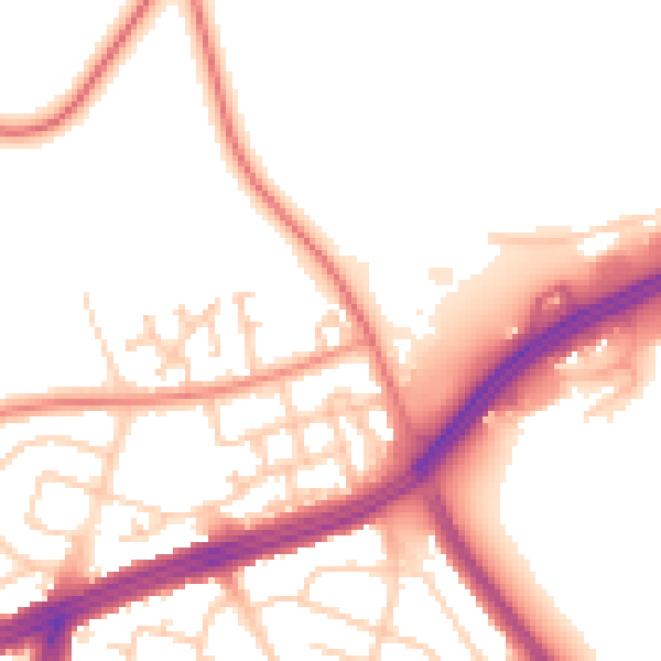 Daytime road noise heatmap for L9 6EX