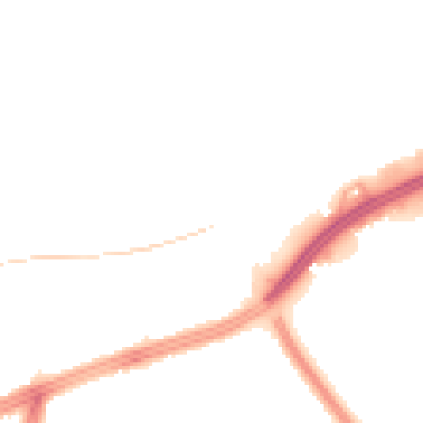 Night-time road noise heatmap for L9 6EX