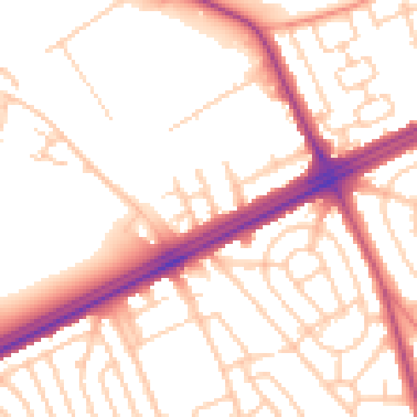 Daytime road noise heatmap for L9 6GA