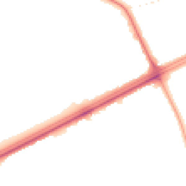 Night-time road noise heatmap for L9 6GD