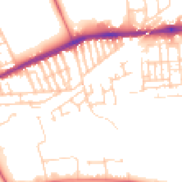 Daytime road noise heatmap for L9 7LZ