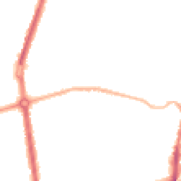 Night-time road noise heatmap for L9 8AQ