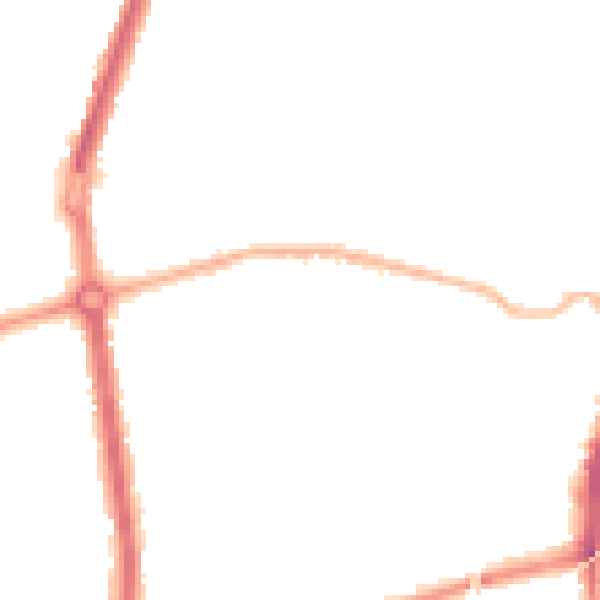 Night-time road noise heatmap for L9 8AT