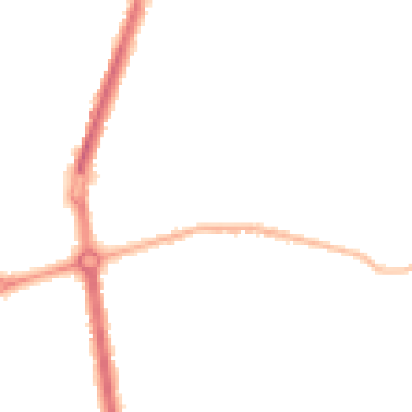 Night-time road noise heatmap for L9 8BE