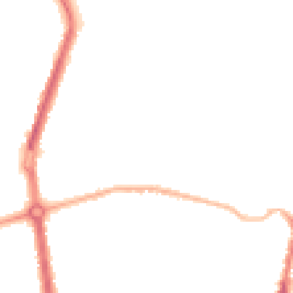 Night-time road noise heatmap for L9 8BQ