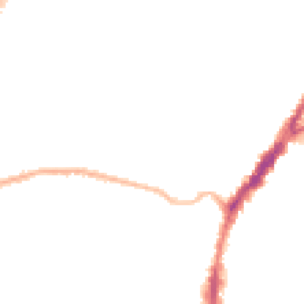 Night-time road noise heatmap for L9 8BX