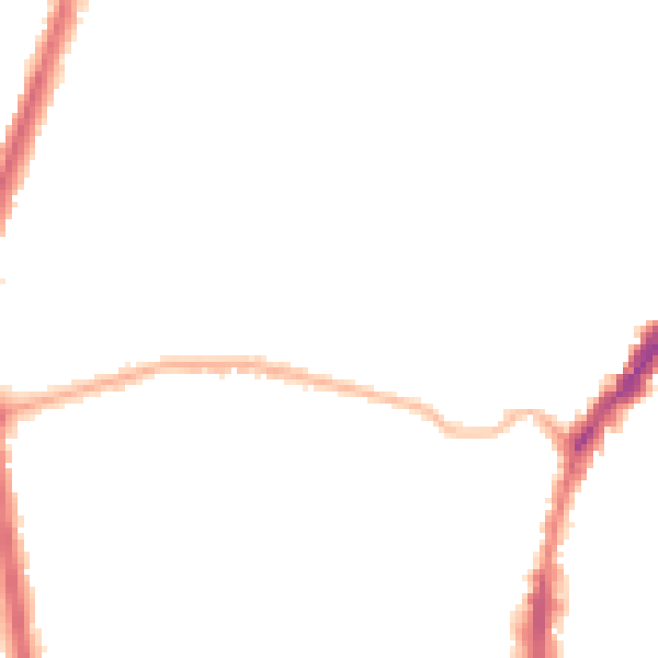 Night-time road noise heatmap for L9 8DE