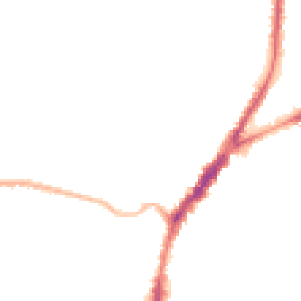 Night-time road noise heatmap for L9 8DS