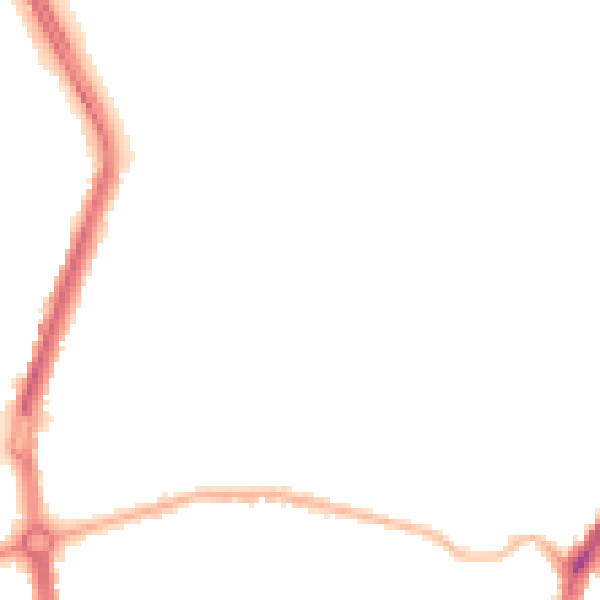 Night-time road noise heatmap for L9 8ET