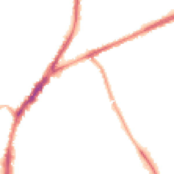 Night-time road noise heatmap for L9 9AL