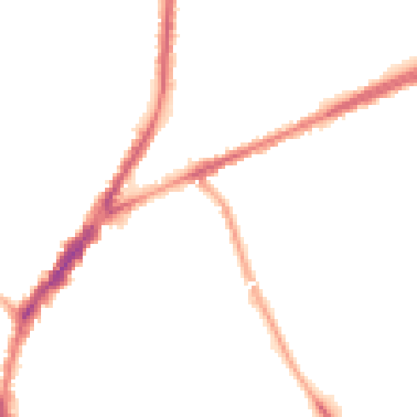 Night-time road noise heatmap for L9 9AT