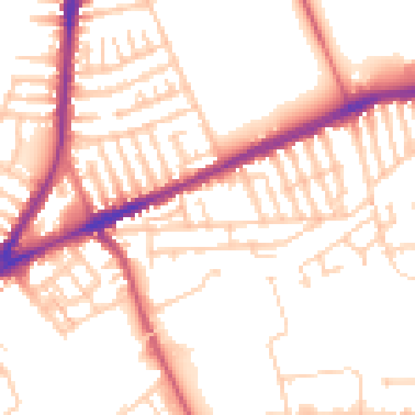 Daytime road noise heatmap for L9 9BE