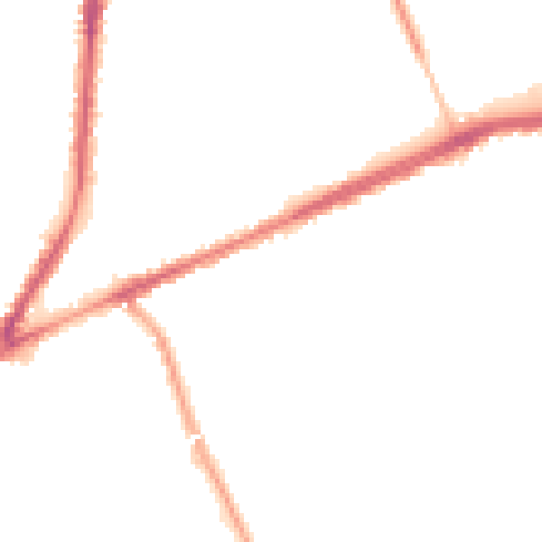Night-time road noise heatmap for L9 9BE