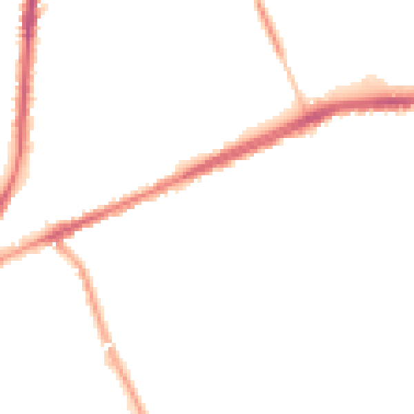 Night-time road noise heatmap for L9 9BH