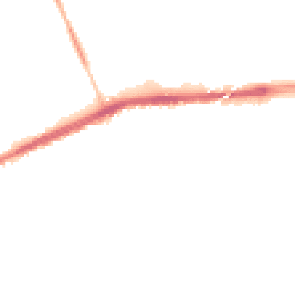 Night-time road noise heatmap for L9 9DG