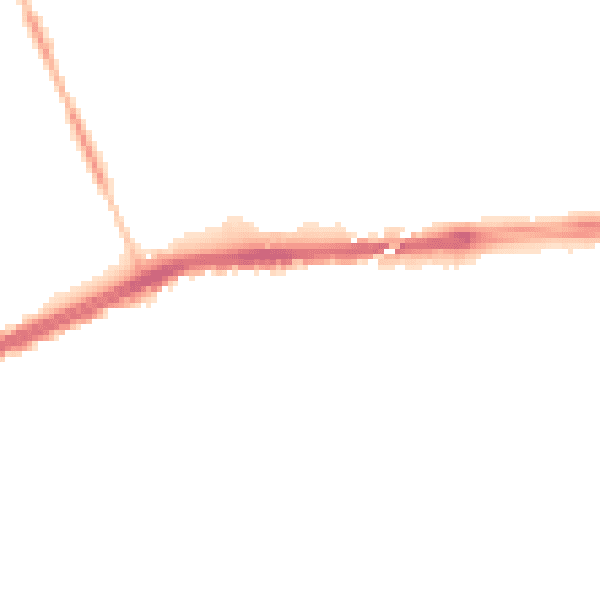 Night-time road noise heatmap for L9 9DQ