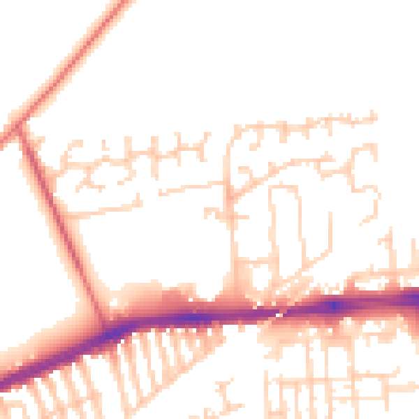 Daytime road noise heatmap for L9 9HH