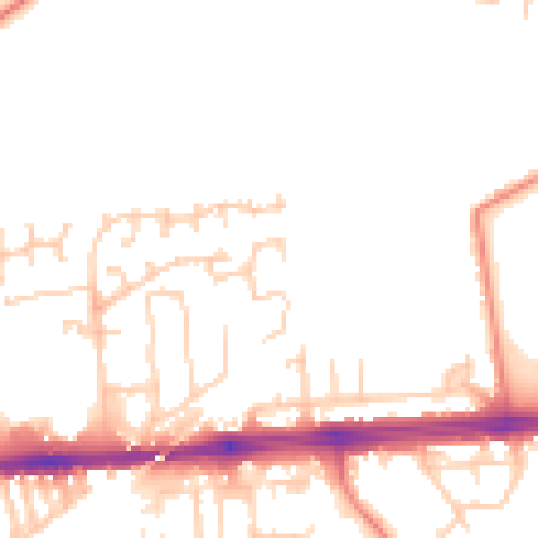 Daytime road noise heatmap for L9 9HL