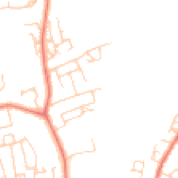Daytime road noise heatmap for LA13 0AH