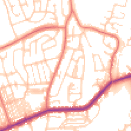 Daytime road noise heatmap for LA13 0BB