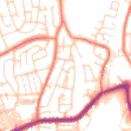 Daytime road noise heatmap for LA13 0BD
