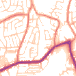 Daytime road noise heatmap for LA13 0BN