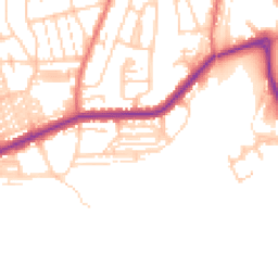 Daytime road noise heatmap for LA13 0DX