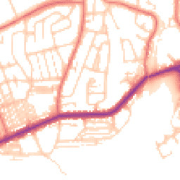 Daytime road noise heatmap for LA13 0EQ
