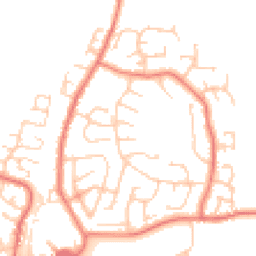 Daytime road noise heatmap for LA13 0LA