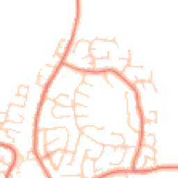 Daytime road noise heatmap for LA13 0LG