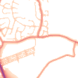 Daytime road noise heatmap for LA13 0LN