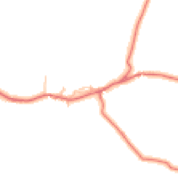 Daytime road noise heatmap for LA13 0NN