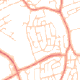 Daytime road noise heatmap for LA13 9HA