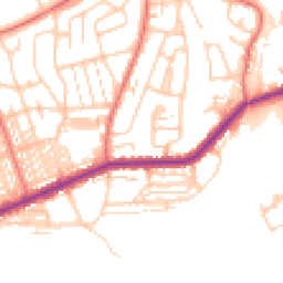 Daytime road noise heatmap for LA13 9NL