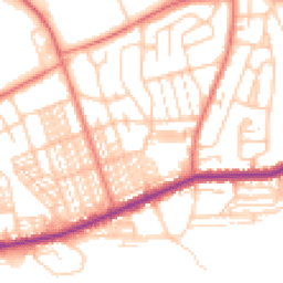 Daytime road noise heatmap for LA13 9PT