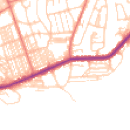 Daytime road noise heatmap for LA13 9RL