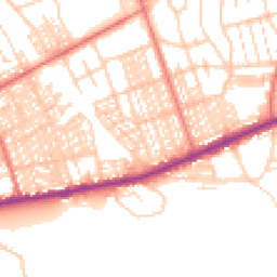 Daytime road noise heatmap for LA13 9TE