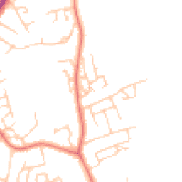 Daytime road noise heatmap for LA13 9TZ