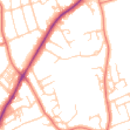 Daytime road noise heatmap for LA13 9UP