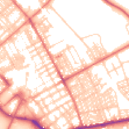 Daytime road noise heatmap for LA14 1AZ