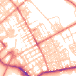 Daytime road noise heatmap for LA14 1BA