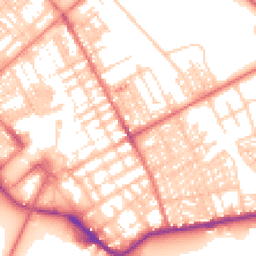 Daytime road noise heatmap for LA14 1BB