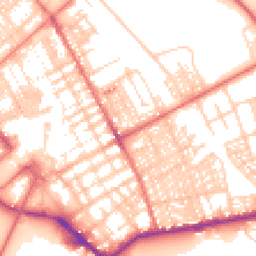 Daytime road noise heatmap for LA14 1BD
