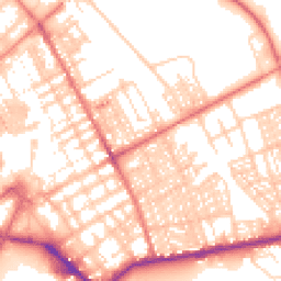 Daytime road noise heatmap for LA14 1BL