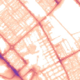 Daytime road noise heatmap for LA14 1DA
