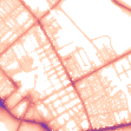 Daytime road noise heatmap for LA14 1ED